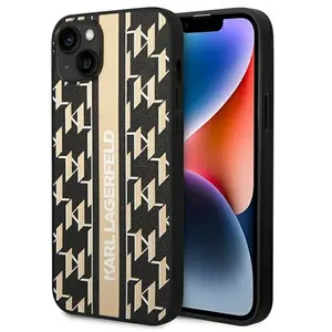 Comparateur de prix : Karl Lagerfeld Coque pour Apple iPhone 14 Plus PU Monogram Stripe Noir