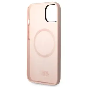 Karl Lagerfeld Silicone NFT Ikonik MagSafe - Coque pour iPhone 14 Plus (Rose) pas cher