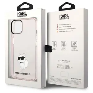 Karl Lagerfeld KLHCP14MHNCHTCP Coque Rigide pour iPhone 14 Plus 6,7" Rose pas cher