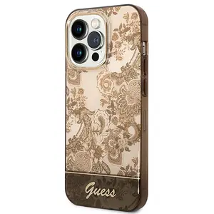 Etui Guess do iPhone 14 Pro 6,1 ochre hardcase Porcelain Collection - Neuf pas cher