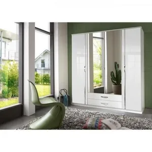 MARKET24 Armoire 4 portes battantes   miroirs    brillant  L180   P56 ...Vendu pardarty