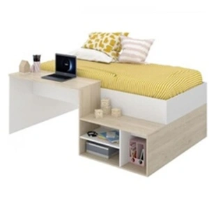 MARKET24 Lit Combiné Enfant Kric - Chene Naturel Et Blanc - Bureau Et ... pas cher
