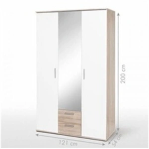 MARKET24 Armoire Battante - Panneaux De Particules - Blanc Et Chene - ... pas cher