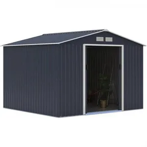 M24 Abri de jardin en métal 7,06 m² - 277 x 255 x 202 cm - Kit d'ancra... pas cher