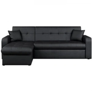 Comparateur de prix : M24 Canapé D'angle Réversible Convertible 3 Places - Simili Noir - Contemporain - L 235 X P 85 - 153 Cm - Roman