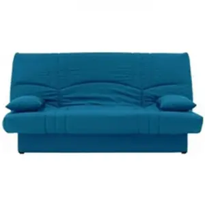Comparateur de prix : M24 Banquette Clic Clac 3 Places - Tissu Bleu Canard - Style Contemporain - L 190 X P92 Cm - Dream
