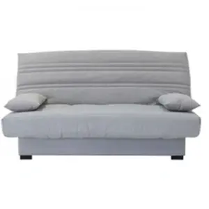 MARKET24 Banquette Clic Clac 3 Places - Matelas 17 Cm - Tissu Gris Clair - L199... pas cher