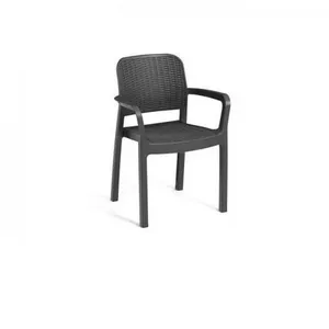Keter Lot de 6 fauteuils de jardin Allibert by BELLA En résine Coloris : graphite E pas cher