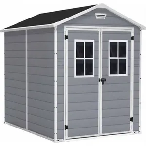 Comparateur de prix : Keter - Abri de jardin 4,4 m² avec plancher en résine Premium 86 Gris