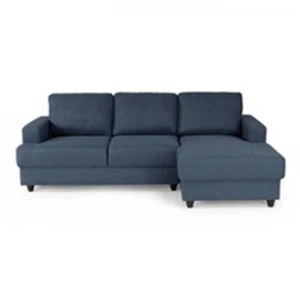 M24 Canapé D'angle Droit 4 Places - Tissu Bleu - Contemporain - L 215 X P 140 H 86 Cm - Paul pas cher