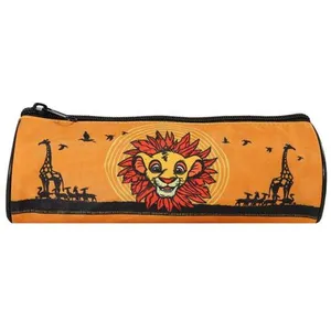Bagtrotter Trousse Scolaire Ronde Le Roi Lion Orange pas cher