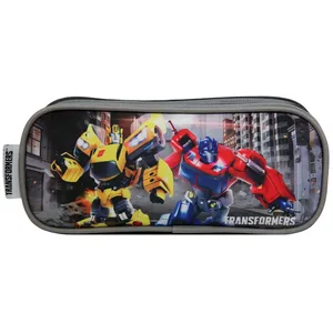Comparateur de prix : BAGTROTTER Trousse scolaire 2 compartiments Hasbro Transformers Grise