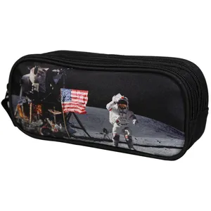 Comparateur de prix : Bagtrotter Trousse Scolaire 2 Compartiments NASA Astronaute Noire