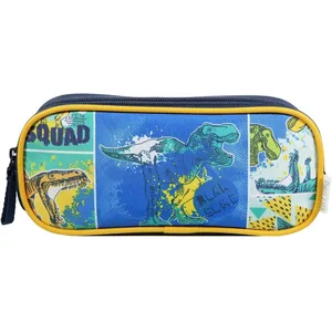 Comparateur de prix : BAGTROTTER Trousse scolaire 2 compartiments Phileas Bleue Dinosaure