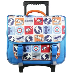 Comparateur de prix : BAGTROTTER Cartable à roulettes 38 cm Phileas Bleu Skateur