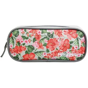 Comparateur de prix : BAGTROTTER Trousse scolaire rectangulaire Offshore Grise Fleurs