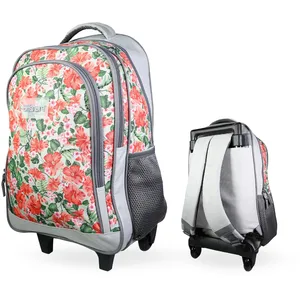 Comparateur de prix : BAGTROTTER Sac à dos à roulettes Offshore Grise Fleurs
