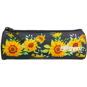 BAGTROTTER Trousse scolaire ronde Offshore Noir Tournesols pas cher