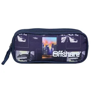 Comparateur de prix : BAGTROTTER Trousse scolaire 2 compartiments Offshore City Ville Bleue