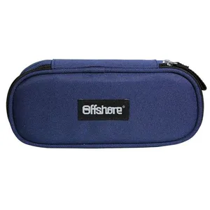 BAGTROTTER Trousse scolaire ovale Plumier Offshore Bleue pas cher