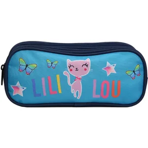Trousse scolaire - Bagtrotter - Lili Lou - 2 compartiments - Bleu - Mixte pas cher