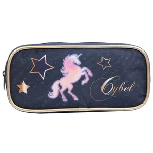 Comparateur de prix : Bagtrotter Trousse Scolaire rectangulaire Cybel Cheval Licorne Bleue