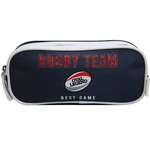 Comparateur de prix : Bagtrotter Trousse Scolaire 2 Compartiments Phileas Rugby Bleue