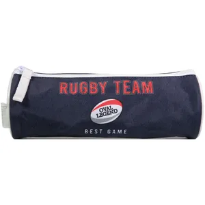 BAGTROTTER Trousse scolaire ronde Phileas Bleu Rugby pas cher