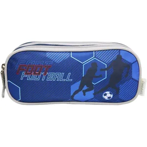 Comparateur de prix : Trousse scolaire 2 compartiments Phileas Football Bleue Bagtrotter