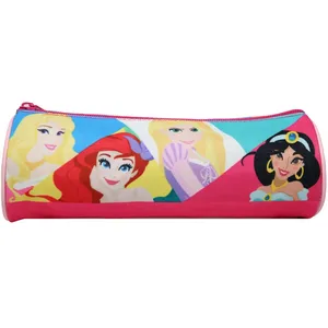 Disney BAGTROTTER Trousse scolaire ronde Princesses Multicolore pas cher