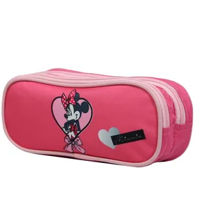 Trousse scolaire - Disney - Minnie - 2 compartiments - Rose - Zippée pas cher