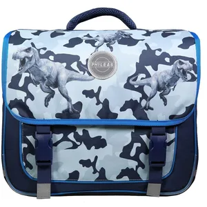 Comparateur de prix : BAGTROTTER Cartable 38 cm Phileas Dinosaures Bleu - Le Plus Confortabl...