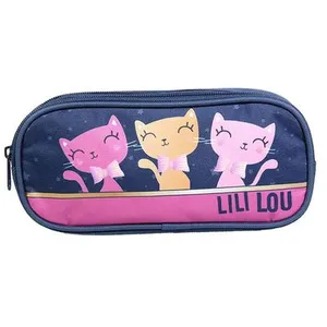 Comparateur de prix : BAGTROTTER Trousse scolaire 2 compartiments Lili Lou Bleue