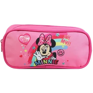 Comparateur de prix : BAGTROTTER Trousse scolaire rectangulaire Disney Minnie Rose Arc en ci...