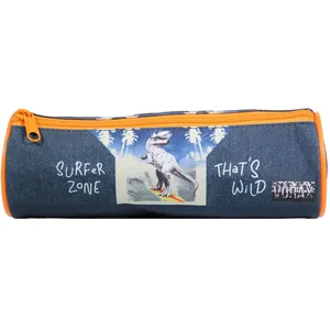 Comparateur de prix : BAGTROTTER Trousse scolaire ronde Vorax Bleue Dinosaure Surf