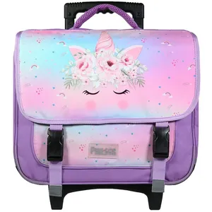 Comparateur de prix : Bagtrotter Cartable à roulettes 38 cm Phileas Violet Licorne
