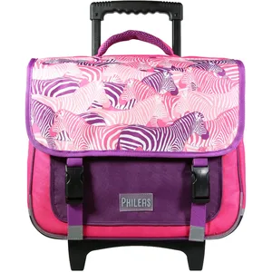 Comparateur de prix : BAGTROTTER Cartable à roulettes 38 cm Phileas Rose Zèbre