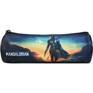 Bagtrotter Trousse scolaire ronde Star Wars / The Mandalorian Noir pas cher