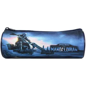 Trousse scolaire - Disney - Star Wars The Mandalorian - Bleue - Polyes... pas cher