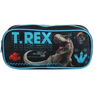Comparateur de prix : BAGTROTTER Trousse scolaire rectangulaire Jurassic World Noir T-Rex