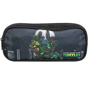 Comparateur de prix : BAGTROTTER Trousse scolaire 2 compartiments Tortues Ninja Noire