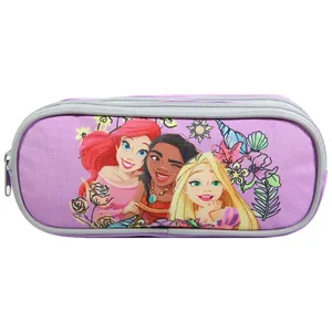 Comparateur de prix : Disney BAGTROTTER Trousse scolaire 2 compartiments Princesses Violet Fleurs