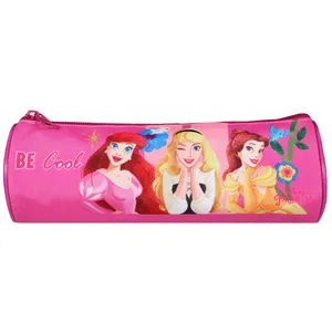 BAGTROTTER Trousse scolaire ronde Princesses Rose pas cher