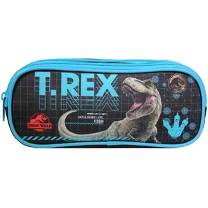 Comparateur de prix : BAGTROTTER Trousse scolaire 2 compartiments Jurassic World Noir T-Rex