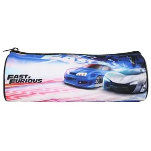 Trousse Scolaire Ronde Fast And Furious Noir