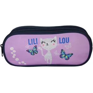 BAGTROTTER Trousse scolaire 2 compartiments Lili Lou Violet