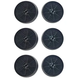 Rosieres Lot de six filtres charbon ACM14 145x30mm - Hotte - AIRLUX, ARISTON HOTPOINT, AYA, BEKO, CANDY, ELCOLUX, FAR, FRANCIA, GLEM, INDESIT pas cher