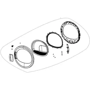 Hublot complet Sèche-linge 2979460100 BELLAVITA Sèche-linge 2979460100 BELLAVITA pas cher