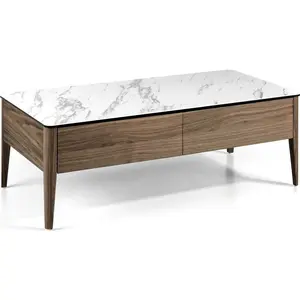 ReCollection Table basse Marbre Bois foncéVendu parcarrefour