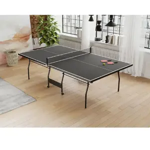 Comparateur de prix : Vente-Unique Table de ping-pong pliable à roulettes avec accessoires - Gris anthracite - L274 x P152.5 x H76 cm - GARRY